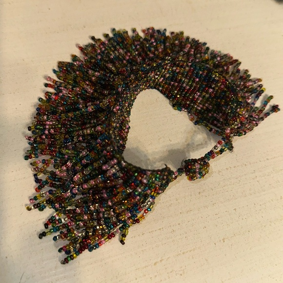 Multicolor Beaded Fringe Bracelet - Picture 3 of 4